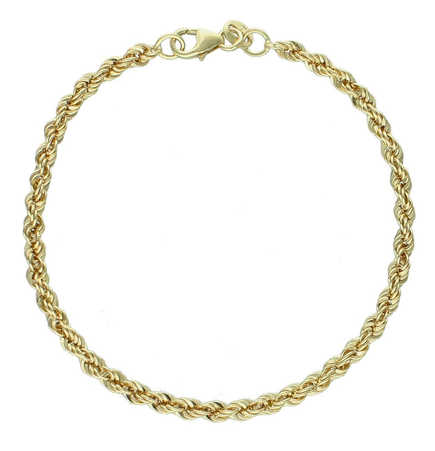 Złota bransoletka damska 585 klasyczna splot kordel 3 mm DIA-BRA-11432-060-585 3mm. Złota bransoletka damska. Złota bransoletka o splocie kordel. Złota bransoletka klasyczna. Złota damska bransoletka na prezent (2).jpg